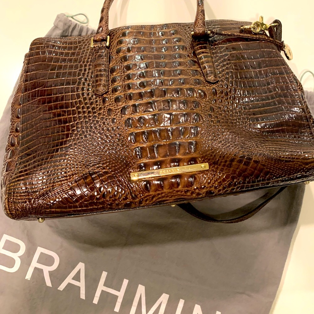 Brahmin suri chestnut genuine leather large purse